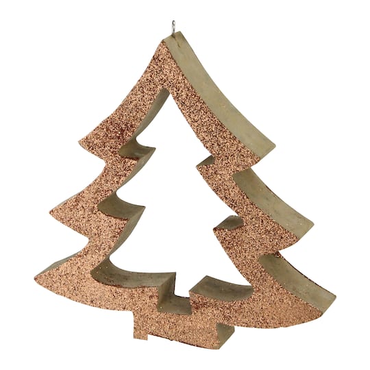 7" Brown Glittered Cutout Christmas Tree Ornament By Northlight | Michaels®